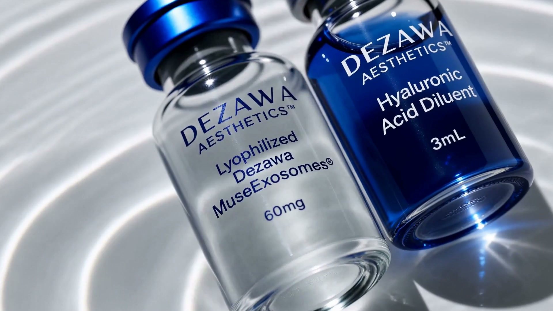 Lyophilized Dezawa MuseExosomes® 60 mg vial and Hyaluronic Acid Diluent 3 mL vial