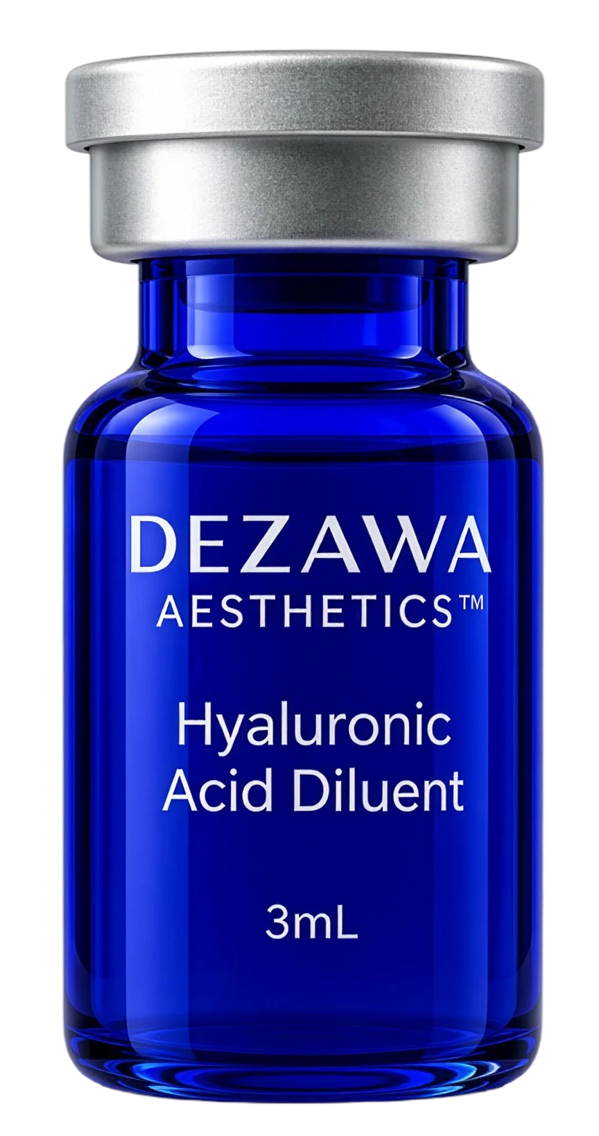 Medical grade hyaluronic acid and peptide diluent 3 mL vial